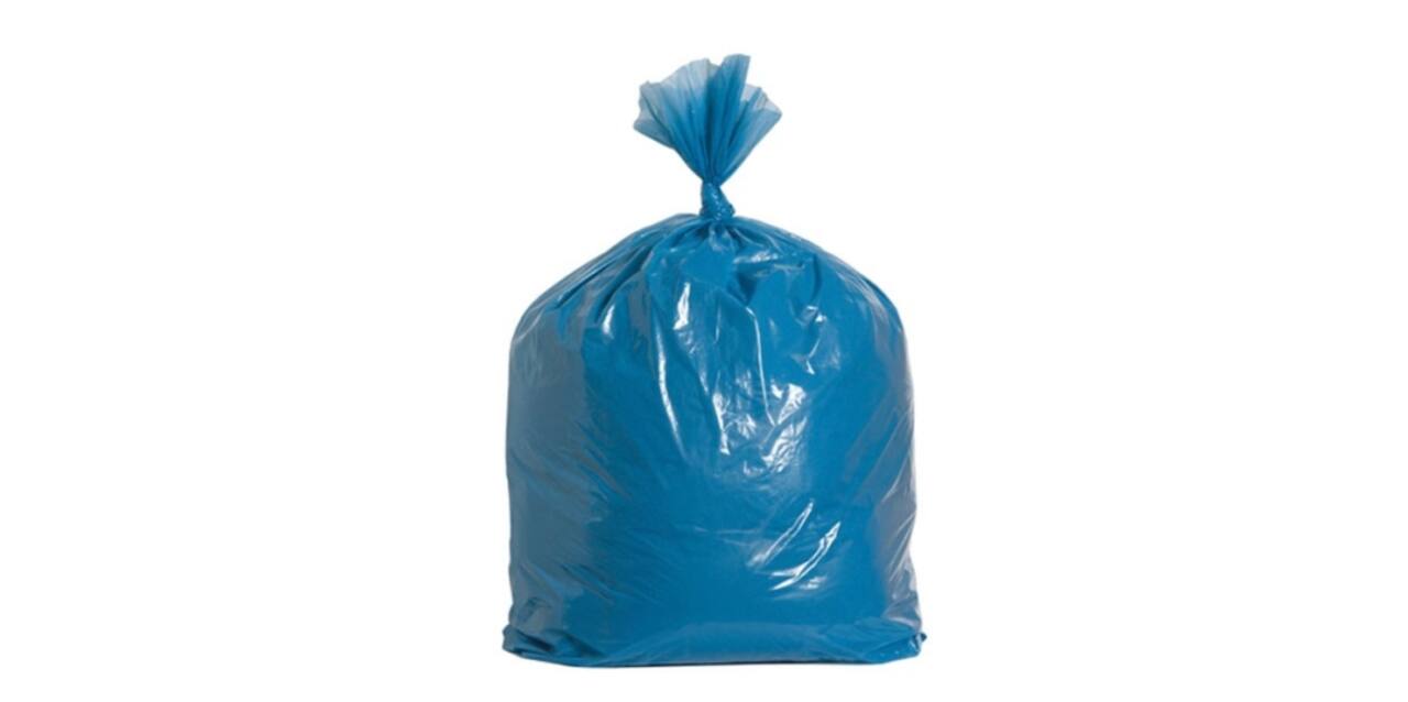 Afvalzak LDPE 70 x 110 cm blauw T50 op rol (á 20 st)