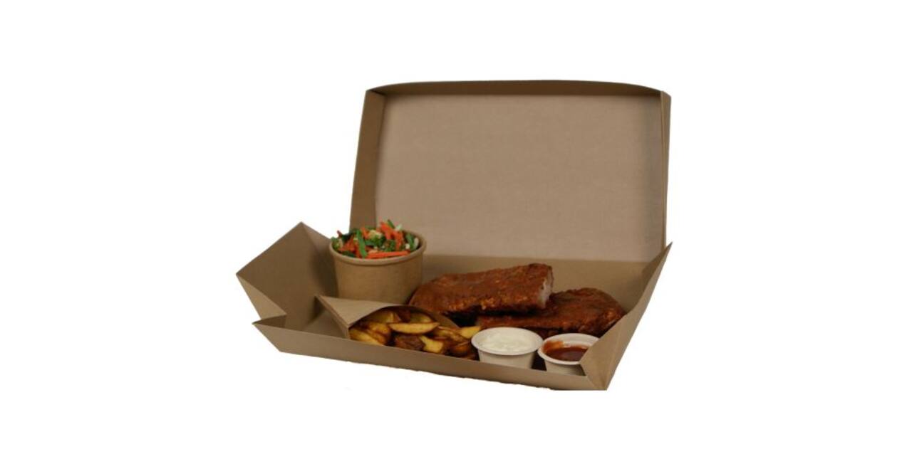 Menubox karton 300 x 160 x 80 mm bruin