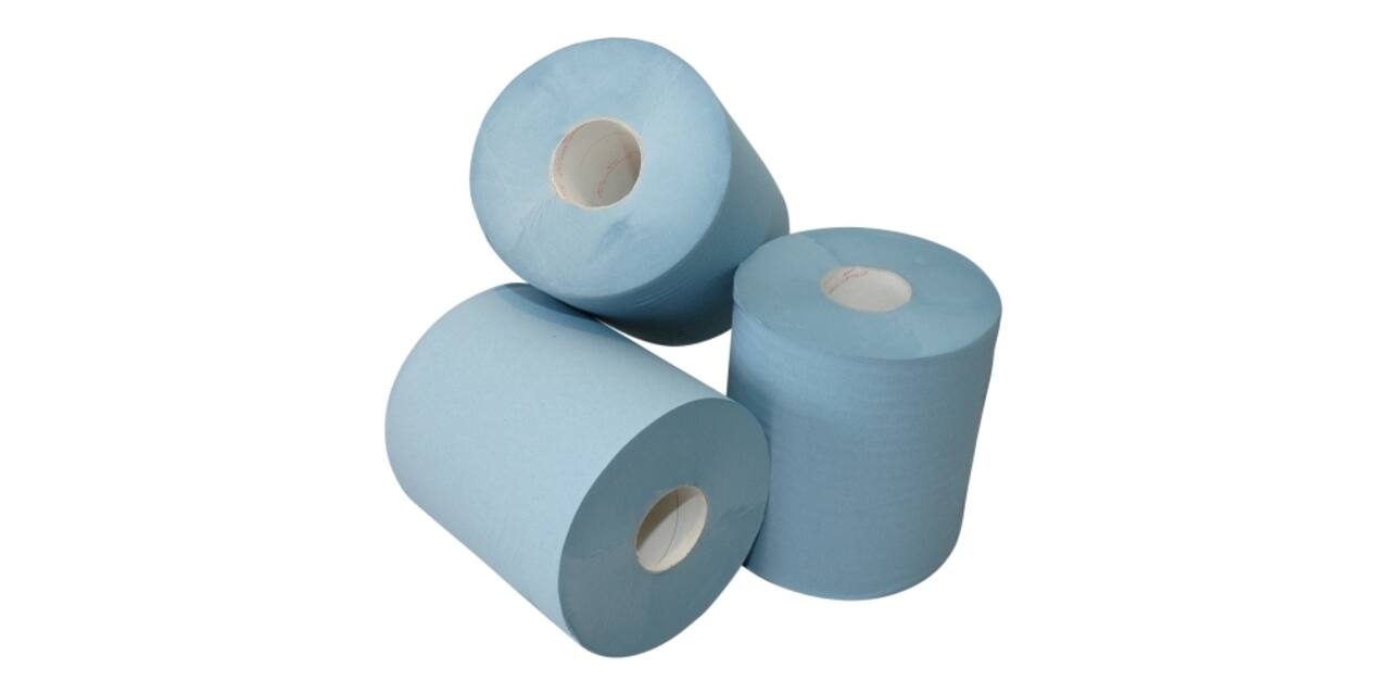 Poetspapier 300 mtr blauw 1-lgs