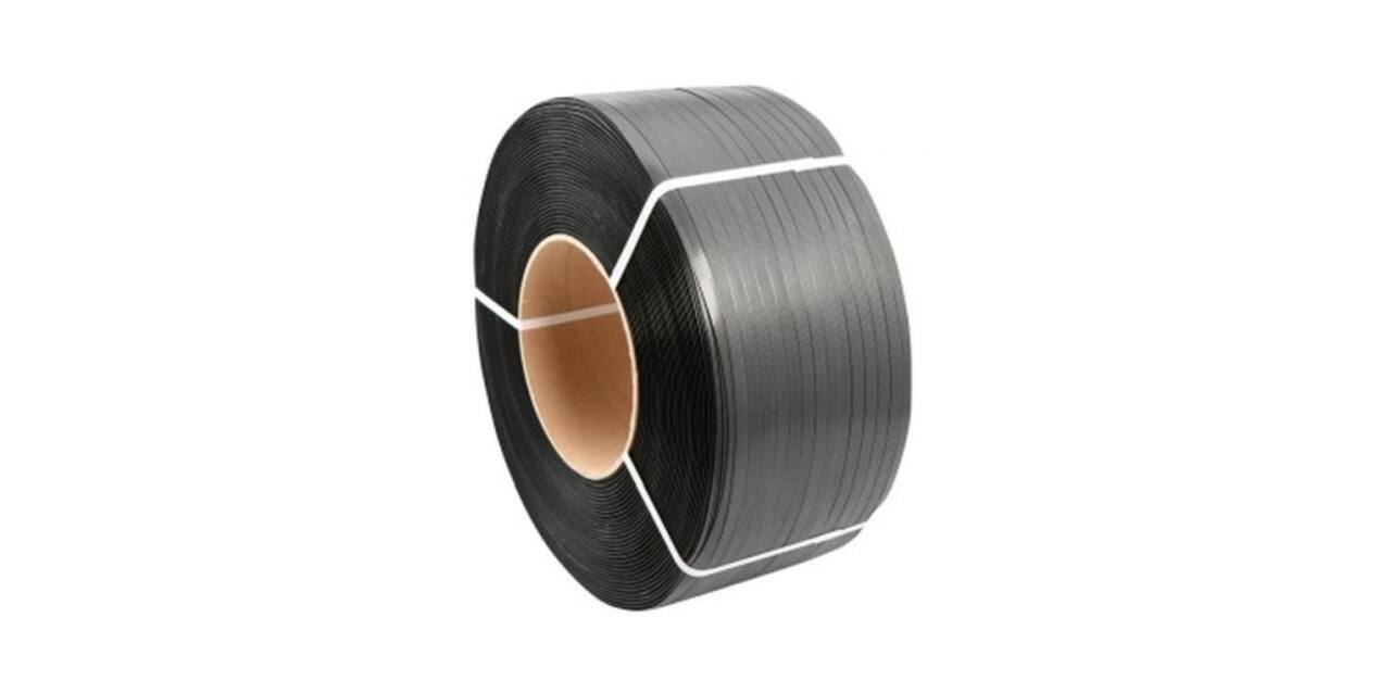 Omsnoeringsband PP 12 mm x 2500 mtr zwart 65 my kern 406