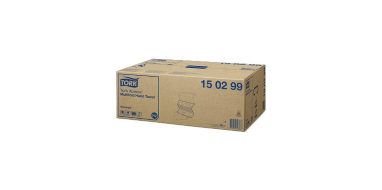 150299 - Handdoek recycled papier 23,4 x 21,3 cm wit 2-laags multifold TORK