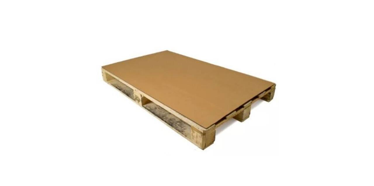 Tussenleggerplaat 1150 x 750 mm enkelgolf bruin/bruin fefco 0110 tbv europallet