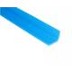 L-profiel schuim 75 x 75 mm - 10  mm lengte 200 cm blauw