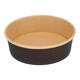 Bak bruinkraft/PE rond Ø 150/45 mm 500 ml zwart  18,5oz  - 550