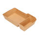 Bakjes bruinkraft/PE 180 (132+48)  x 100 x 35 mm (A14 + extra bakje) - A20