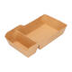 Bakjes bruinkraft/PE 180 (132+48)  x 100 x 35 mm (A14 + extra bakje) - A20