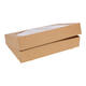 Cateringdozen Bruinkraft met Venster 46 x 31 x 8 cm - middel