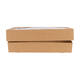 Cateringdozen Bruinkraft met Venster 46 x 31 x 8 cm - middel