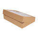 Cateringdozen Bruinkraft met Venster 46 x 31 x 8 cm - middel
