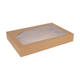 Cateringdozen Bruinkraft met Venster 55,5 x 37,5 x 8 cm - groot