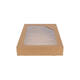 Cateringdozen Bruinkraft met Venster 55,5 x 37,5 x 8 cm - groot
