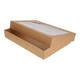 Cateringdozen Bruinkraft met Venster 55,5 x 37,5 x 8 cm - groot