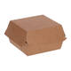 Hamburgerbak karton 115 x 115 x 80 mm wit/ bruin "Paper2Paper"