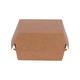 Hamburgerbak karton 115 x 115 x 80 mm wit/ bruin "Paper2Paper"
