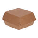 Hamburgerbak karton 115 x 115 x 80 mm wit/ bruin "Paper2Paper"
