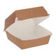 Hamburgerbak karton 115 x 115 x 80 mm wit/ bruin "Paper2Paper"