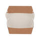 Hamburgerbak karton 115 x 115 x 80 mm wit/ bruin "Paper2Paper"
