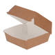 Hamburgerbak karton 115 x 115 x 80 mm wit/ bruin "Paper2Paper"