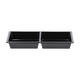 Tapas tray APET 2-vaks 25 x 12 x 3 cm 580 cc zwart - 459402
