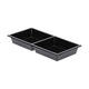 Tapas tray APET 2-vaks 25 x 12 x 3 cm 580 cc zwart - 459402
