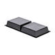 Tapas tray APET 2-vaks 25 x 12 x 3 cm 580 cc zwart - 459402