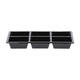Tapas tray APET 6-vaks 25 x 12 x 3 cm 580 cc zwart - 459406A