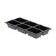 Tapas tray APET 6-vaks 25 x 12 x 3 cm 580 cc zwart - 459406A