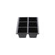 Tapas tray APET 6-vaks 25 x 12 x 3 cm 580 cc zwart - 459406A