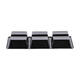 Tapas tray APET 6-vaks 25 x 12 x 3 cm 580 cc zwart - 459406A