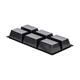 Tapas tray APET 6-vaks 25 x 12 x 3 cm 580 cc zwart - 459406A