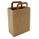 Draagtas papier bruinkraft 22 x 11 x 28 cm 70 grams plat handvat