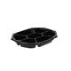 Cateringschaal APET CS 335/250 zwart 8-hoekig 7-vaks