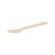 Snackvork hout 14 cm met 3-tand + snijkant