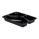 151307 - Menubak CPET 225 x 175 x 34 mm zwart 430/225/165 ml rechthoekig 3-vaks