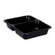 115505 - Menubak CPET 225 x 175 x 43 mm zwart 655/455 ml rechthoekig 2-vaks