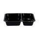 115505 - Menubak CPET 225 x 175 x 43 mm zwart 655/455 ml rechthoekig 2-vaks
