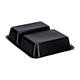 115505 - Menubak CPET 225 x 175 x 43 mm zwart 655/455 ml rechthoekig 2-vaks