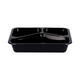 115506 - Menubak CPET 225 x 175 x 43 mm zwart 525/275/205 ml rechthoekig 3-vaks