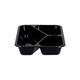 115506 - Menubak CPET 225 x 175 x 43 mm zwart 525/275/205 ml rechthoekig 3-vaks
