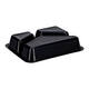 115506 - Menubak CPET 225 x 175 x 43 mm zwart 525/275/205 ml rechthoekig 3-vaks