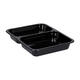 151305 - Menubak CPET 225 x 175 x 35 mm zwart 515/370 ml rechthoekig 2-vaks