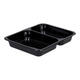 151305 - Menubak CPET 225 x 175 x 35 mm zwart 515/370 ml rechthoekig 2-vaks