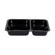 151305 - Menubak CPET 225 x 175 x 35 mm zwart 515/370 ml rechthoekig 2-vaks