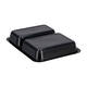 151305 - Menubak CPET 225 x 175 x 35 mm zwart 515/370 ml rechthoekig 2-vaks
