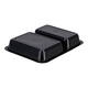 151305 - Menubak CPET 225 x 175 x 35 mm zwart 515/370 ml rechthoekig 2-vaks