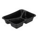 160065 - Menubak PP Caterline 3-vaks 227 x 178 x 50 mm - zwart - 530/325/235 cc