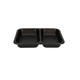 162147 - Menubak PP Caterline 2-vaks 227 x 178 x 32 mm - zwart 440/370 cc