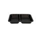 162147 - Menubak PP Caterline 2-vaks 227 x 178 x 32 mm - zwart 440/370 cc