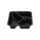162152 - Menubak PP Caterline 3-vaks 227 x 178 x 40 mm - zwart 445/280/205 cc