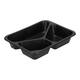 162152 - Menubak PP Caterline 3-vaks 227 x 178 x 40 mm - zwart 445/280/205 cc